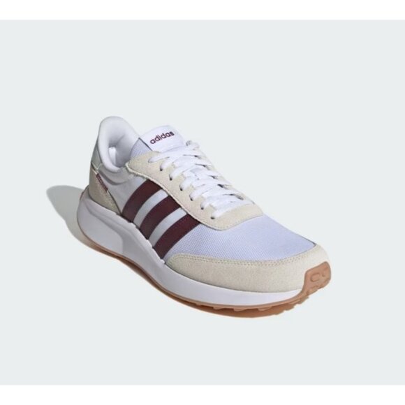 Adidas Run 70s Running Shoes Mens 9.5 White Maroon Sneakers Train Gym IG1182 NEW main image 5
